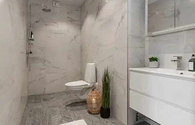 Plattsättning badrum