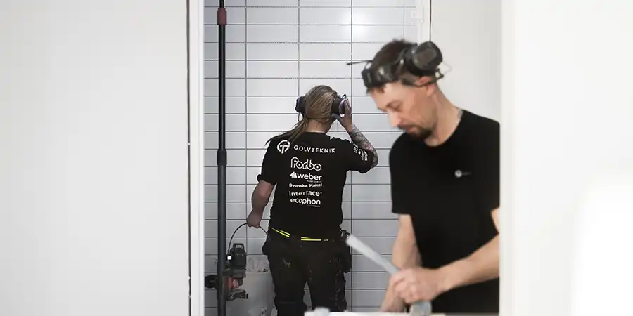 Plattsättning, badrum